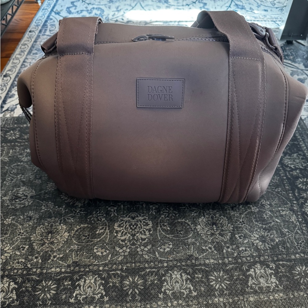Dagne Dover Medium Landon Dune Neoprene Carryall Crossbody Duffle Travel Bag